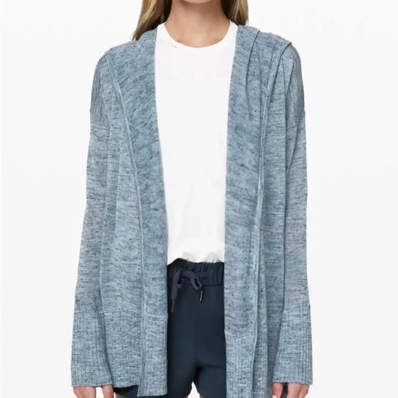 Lululemon Calm and Collected Wrap Heathered Sailboat Blue Size Medium - Picture 1 of 10